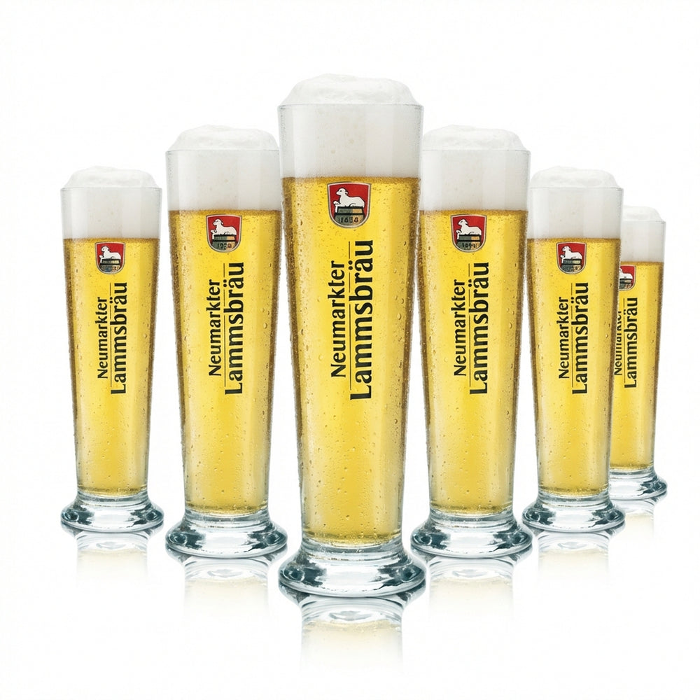 6x Neumarkter Lammsbräu Szklanka do piwa 0,5l Stange Ekskluzywne kieliszki Rastal Tulip Goblet