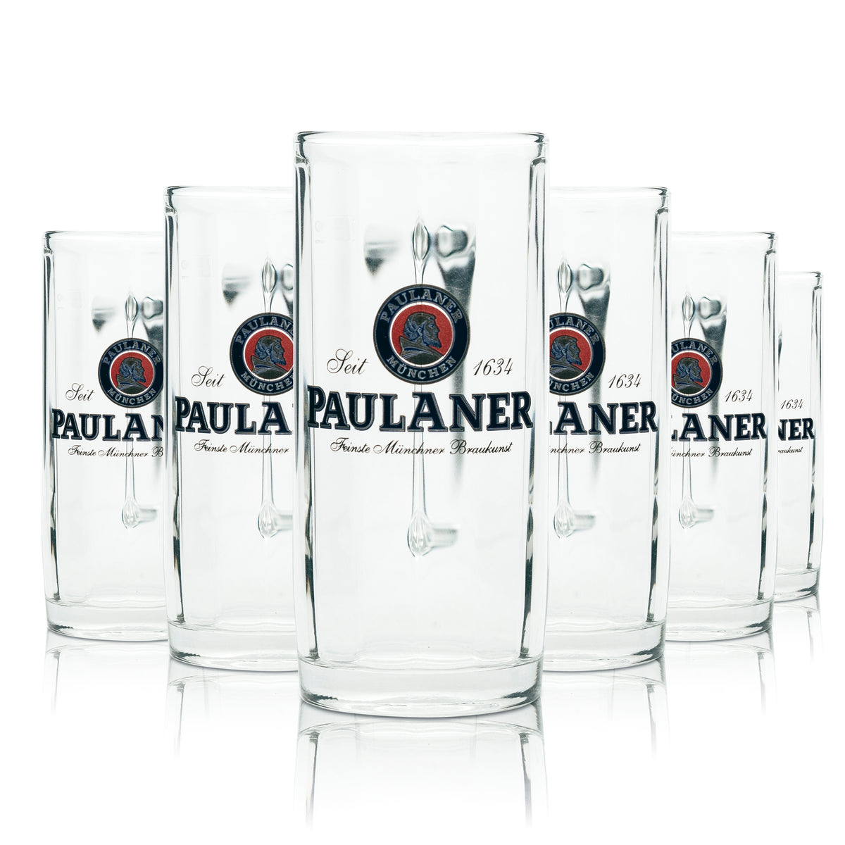 6x Paulaner szklanka do piwa 0,2l kufel Moldau Sahm Seidel szklanki z uchwytem Retro Beer – Widok 4