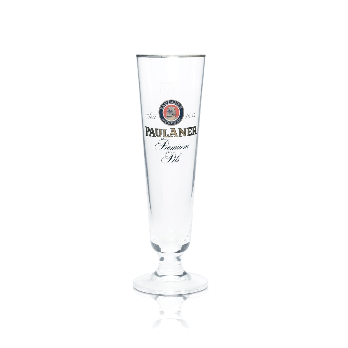 6x Paulaner szklanka do piwa 0.2l kielich tulipan złoty brzeg szklanki pilsner gastro browar bar – Widok 4