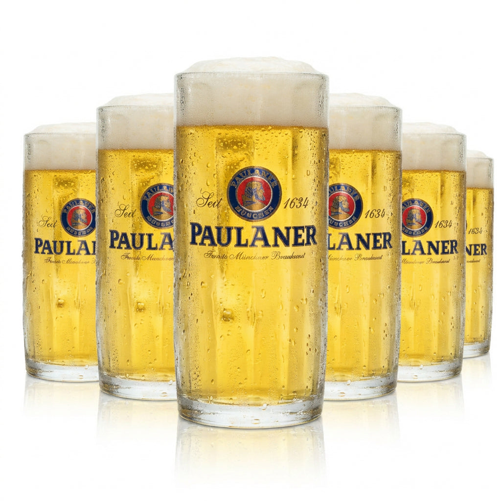 6x Paulaner szklanka do piwa 0.3l kufel Pils Seidel Sahm uchwyt szklanki kufel kufle Piwo – Widok 2