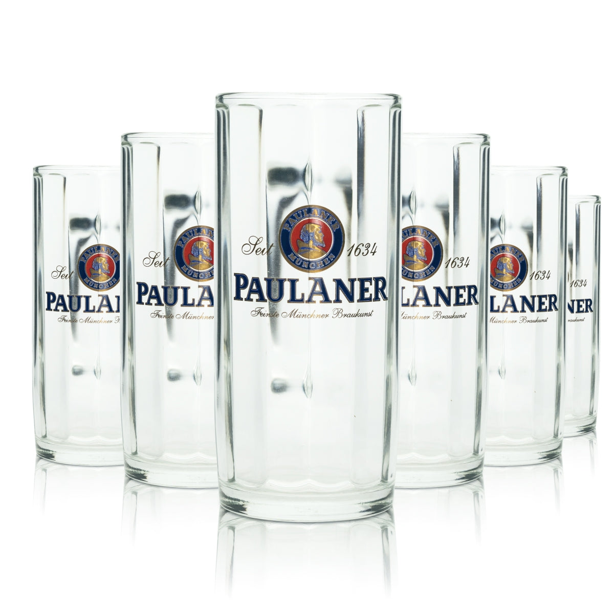6x Paulaner szklanka do piwa 0.3l kufel Pils Seidel Sahm uchwyt szklanki kufel kufle Piwo – Widok 3