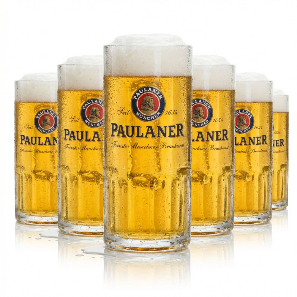6x Paulaner szklanka do piwa 0,4l kufel Moldau Seidel Sahm uchwyt szklanki kufle Piwo