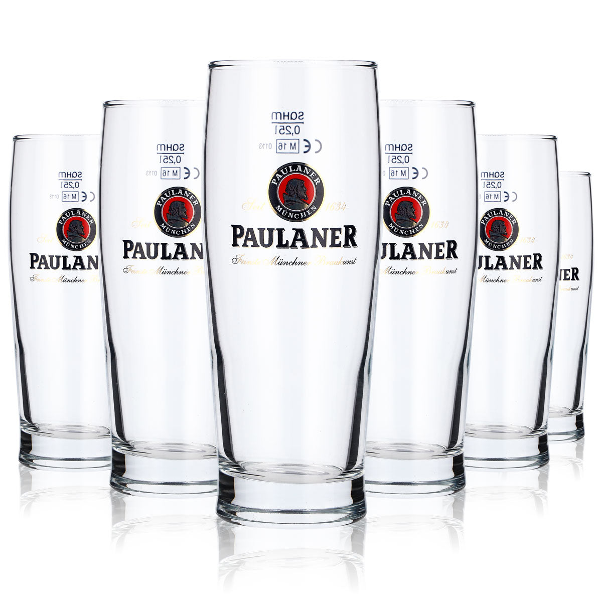 6 szklanek do piwa Paulaner 0,25 l Willi-Becher Sahm Gloria – Widok 5