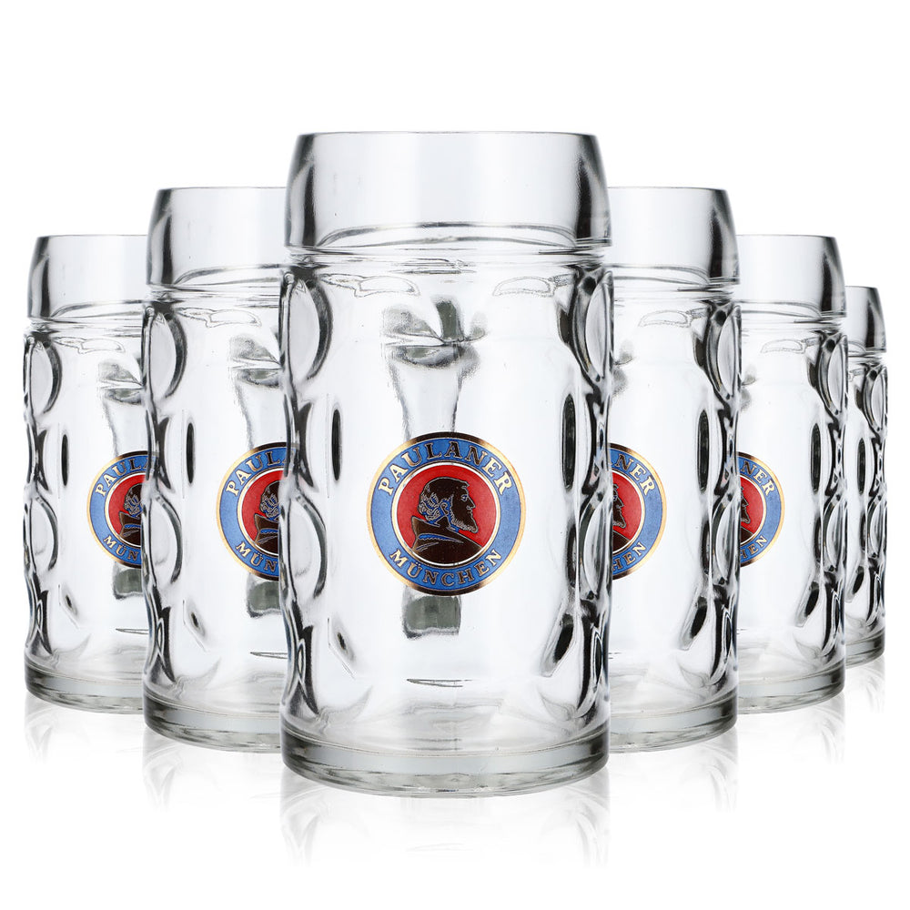6x Szklanka do piwa Paulaner Bierglas Bierseidel Bierhumpen 0,5 l Krug !!!B-WARE!!! Kontur