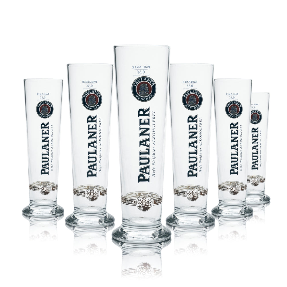 6x Paulaner szklanka 0,3l goblet bar szklanki bezalkoholowe piwo browar drożdże pszenica
