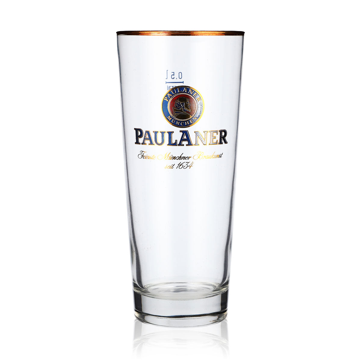 6x Paulaner Weissbier Szklanki do piwa Frankonia 0,5 l ze złotym brzegiem – Widok 2