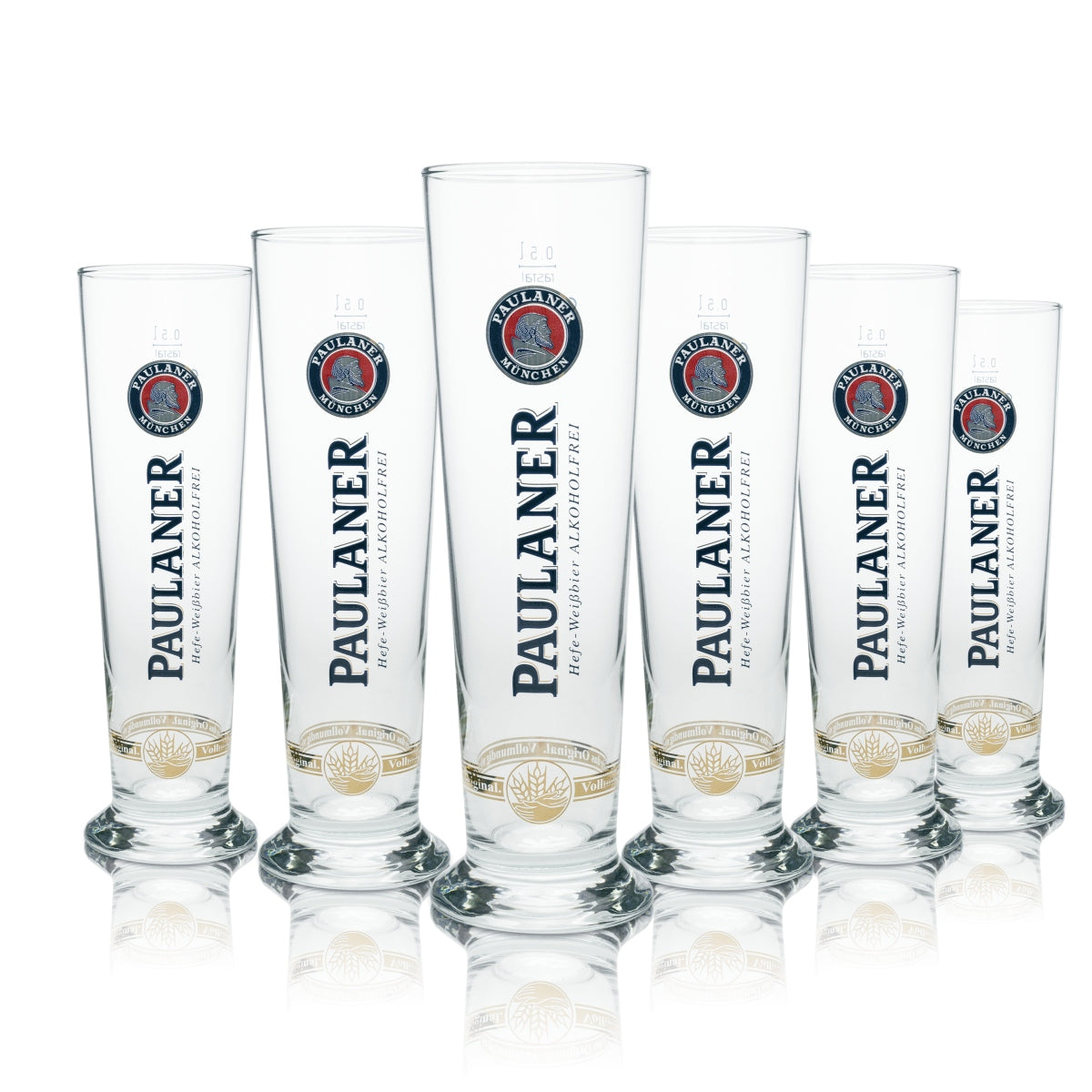 6x szklanka do piwa Paulaner Weißbier 0,5 l Hefeweizen Kristallweizen Szklanki bezalkoholowe