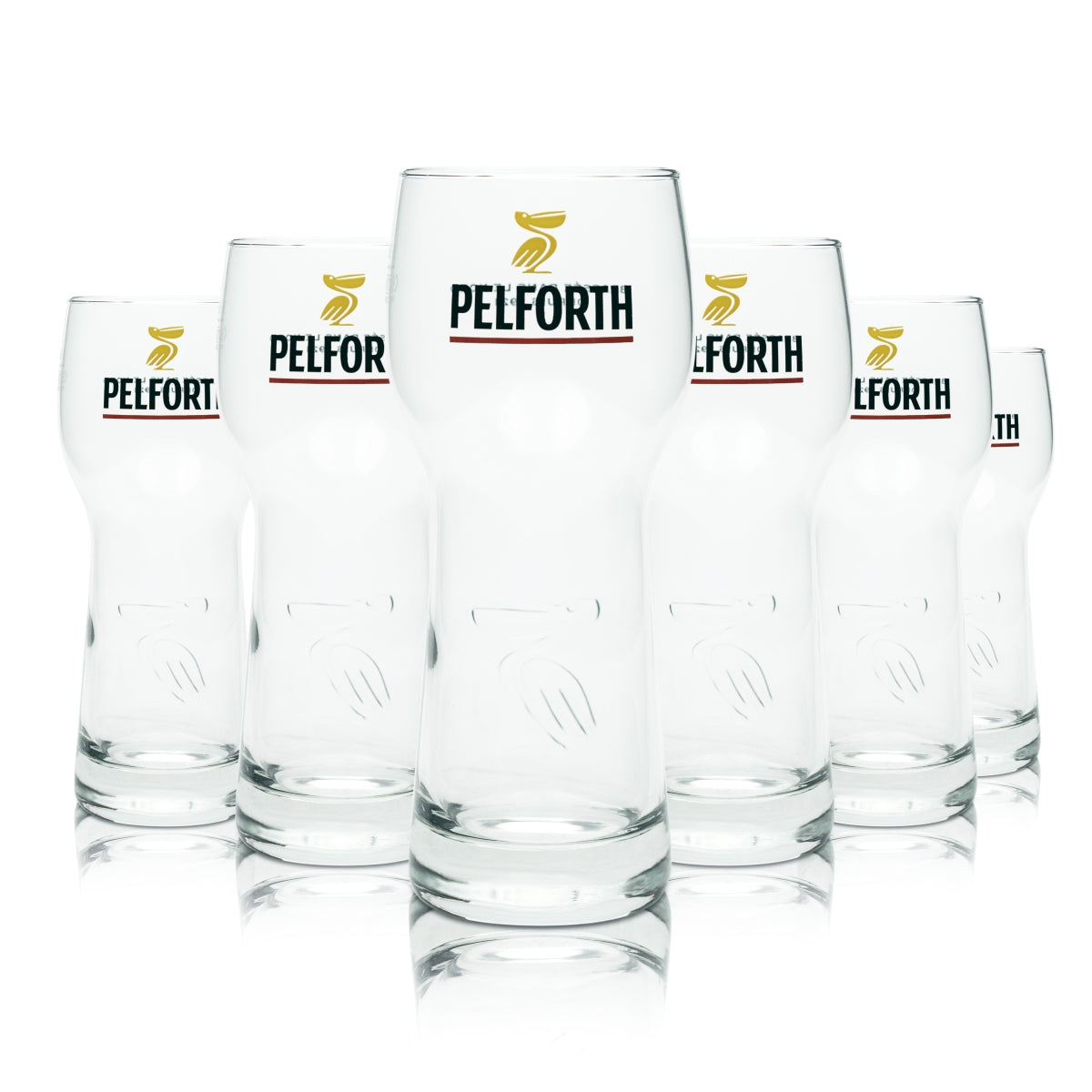 6x Szklanka do Piwa Pelforth 0,5l Relief Pelikan Szklanki Browar Francja Piwo Verre