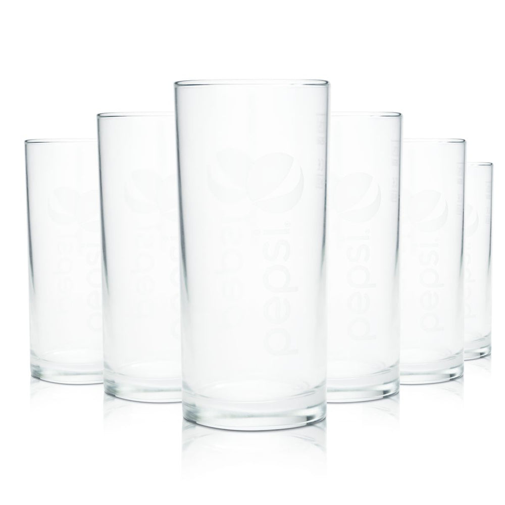 6x szklanka Pepsi 0,25 l Szklanki do napojów bezalkoholowych Szklanki Willibecher Szklanki do napojów gazowanych Cola Szklanka do wody
