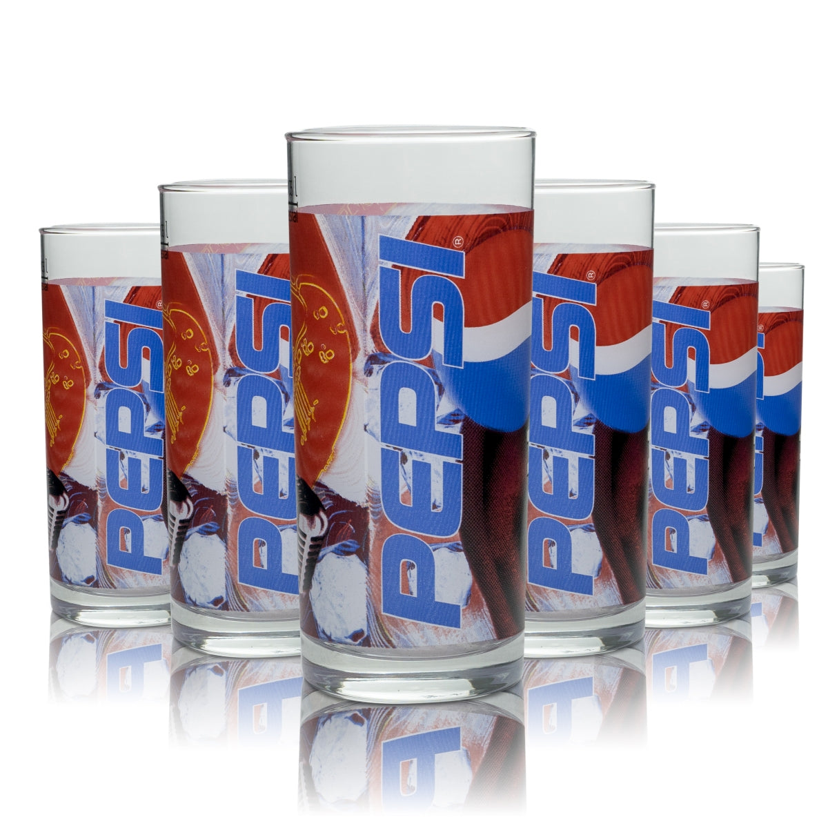6x szklanka Pepsi 0,5 l kubek retro „Music” szklanki edycja nostalgiczna kolekcjonerska cola
