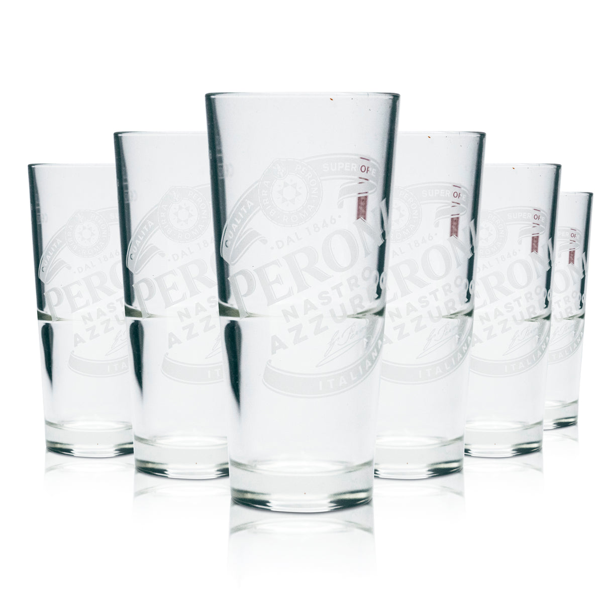 6x Peroni szklanka 0.25l kufel do piwa szklanka kieliszek Włochy Nastro Azzuro dąb – Widok 5