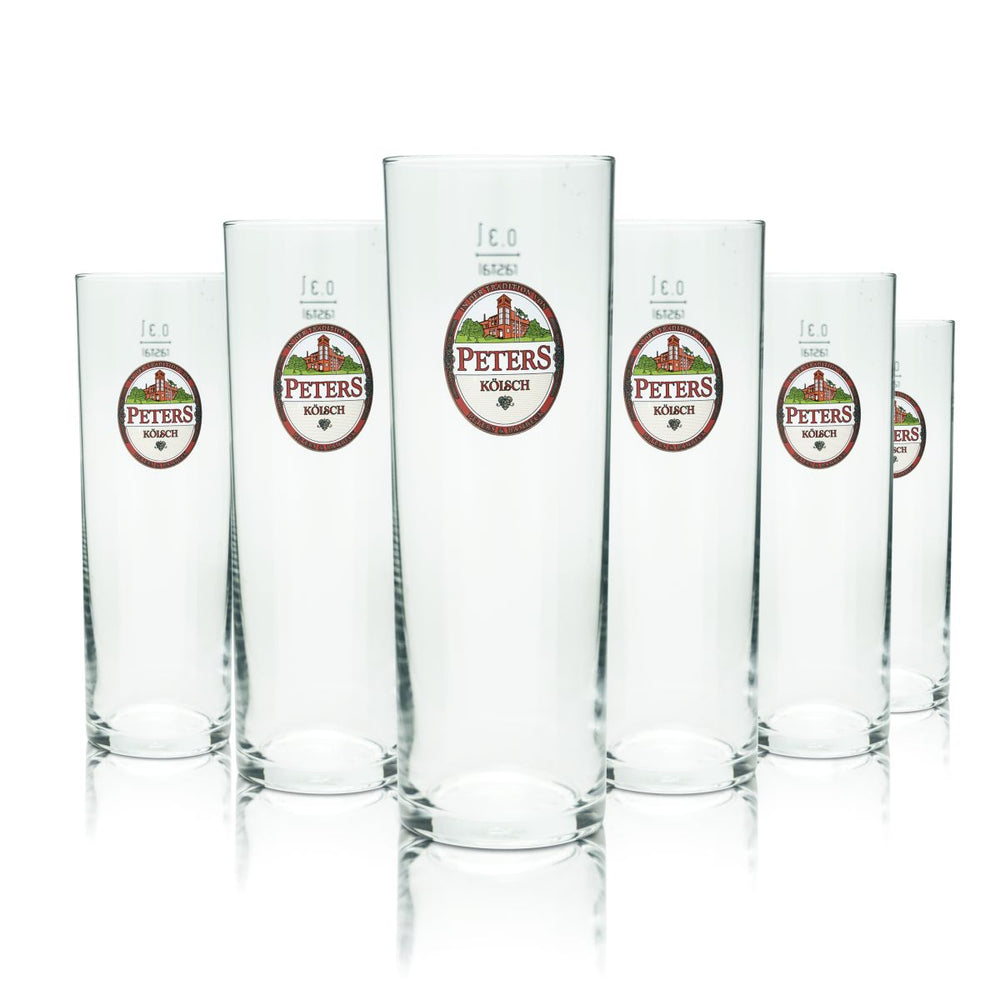 6x szklanka do piwa Peters Kölsch 0,3 l Zestaw szklanek do piwa Kölschstange Altbier Browar Kolonia
