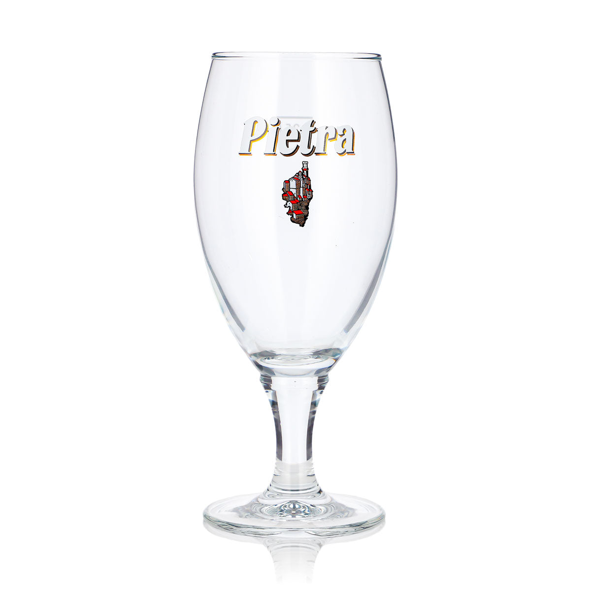6 sztuk szklanek do piwa Pietra 0,25 l, kształt tulipana, z białym logo, szklanki do piwa Luna (zestaw 6 sztuk) – Widok 2