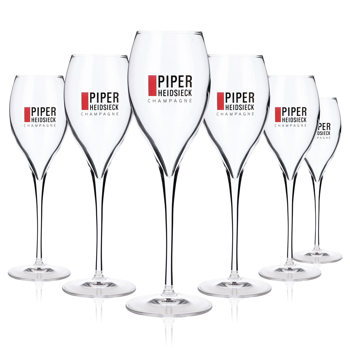6x Piper-Heidsieck Szklanka do szampana 0,17 l Flute Czerwony prostokąt Lehmann Opale 17 – Widok 5
