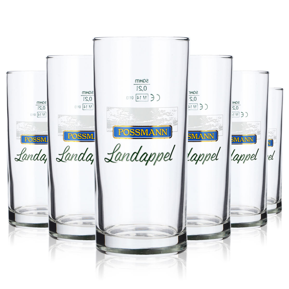 6x Possmann Szklanki do cydru 0,2 l Kubki „Landappel Sahm