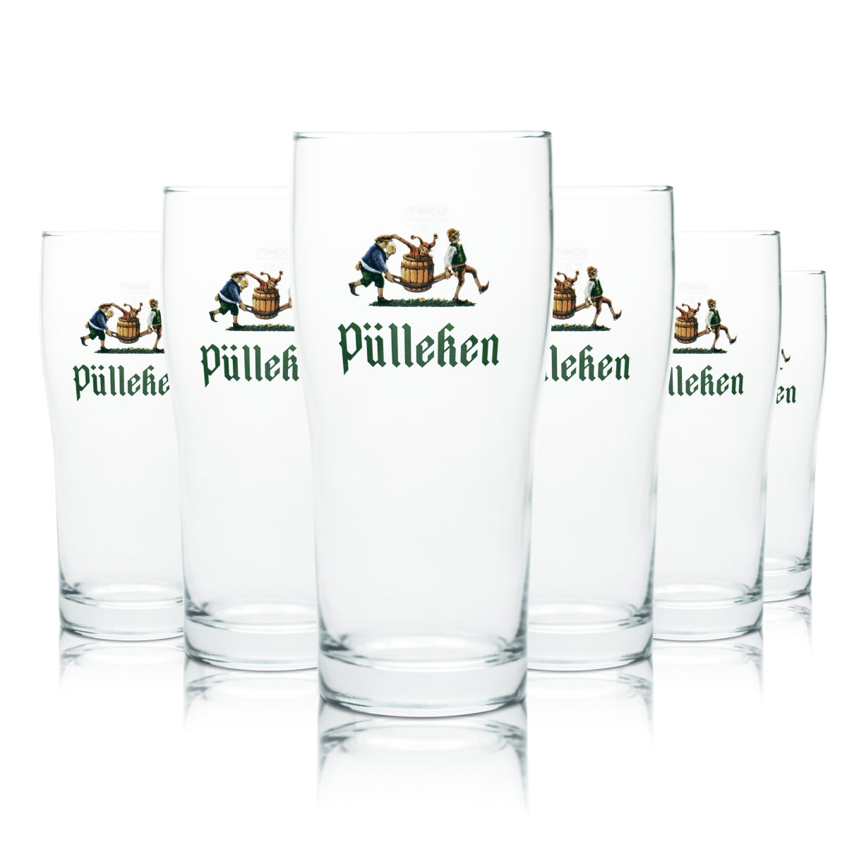 6x Pülleken Szklanka do piwa 0,5l Kufel Kubek Browar Helles Veltins