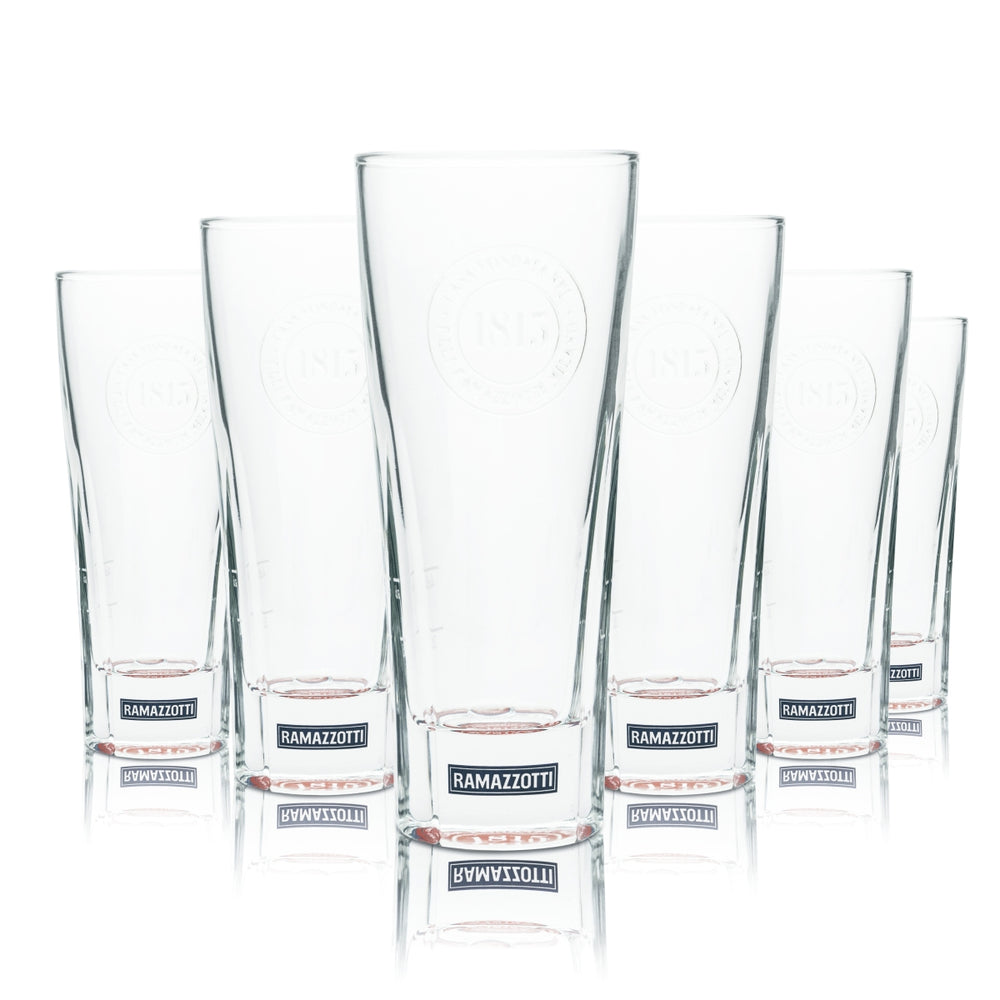6x Ramazzotti Liqueur Glass 0.2l 1815 Longdrink Cocktail Stamper Glasses Digestif