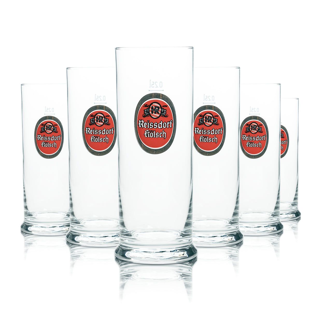 6x szklanka do piwa Reissdorf 0.25l Kölsch kufel barowy szklanka Kolonia Kölsch szklany piwowar – Widok 4