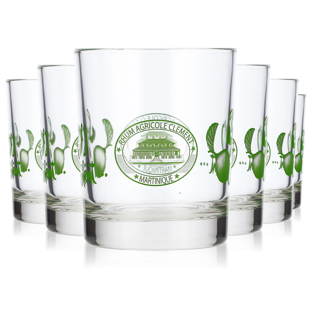 6 szklanek do rumu Clement, szklanki typu tumbler o pojemności 0,16 l, szklanki do whisky typu Old Fashioned (zestaw 6 sztuk)