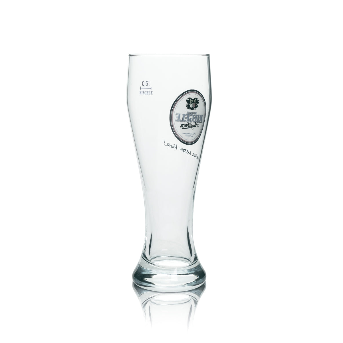 6x Szklanka do piwa Riegele 0,5l szklanki do piwa pszenicznego Hefe Weizen Browar Augsburg Beer Bar – Widok 3
