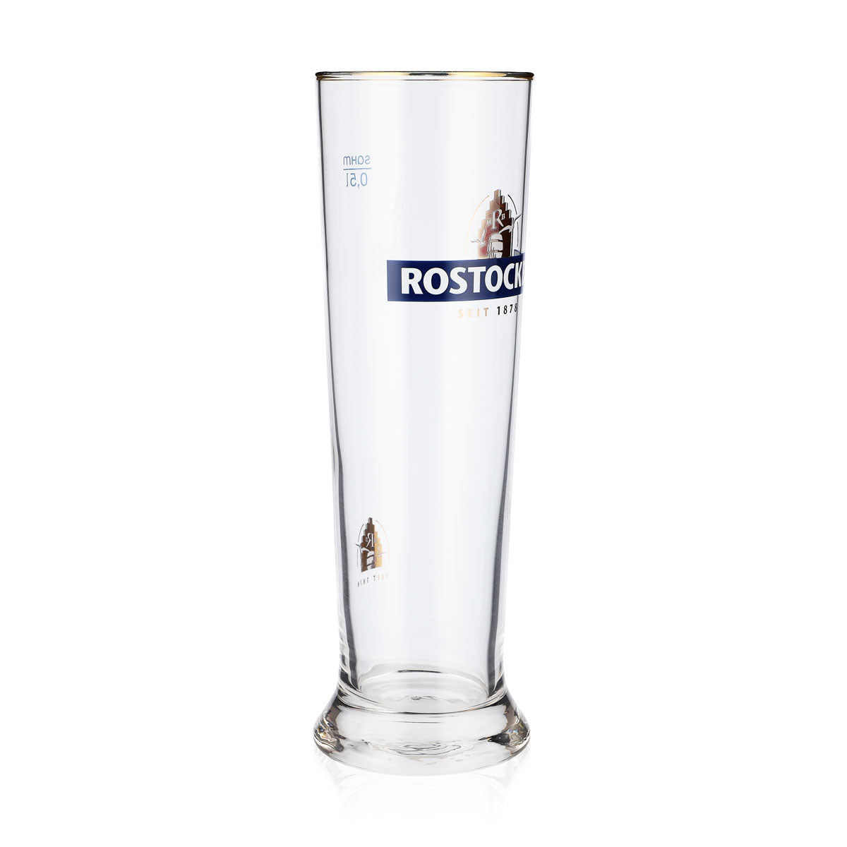 6x szklanki do piwa Rostocker Bier Glas 0,5 l szklanki z złotym brzegiem – Widok 3