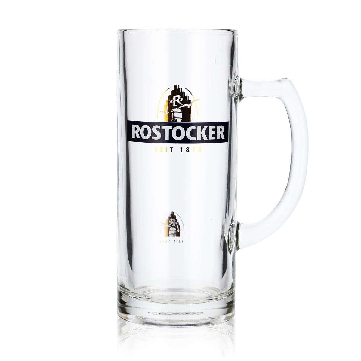 6x szklanka do piwa Rostocker Bier Glas Bierseidel 0,3 l, niebieski dzbanek ze złotym logo Rastal – Widok 2