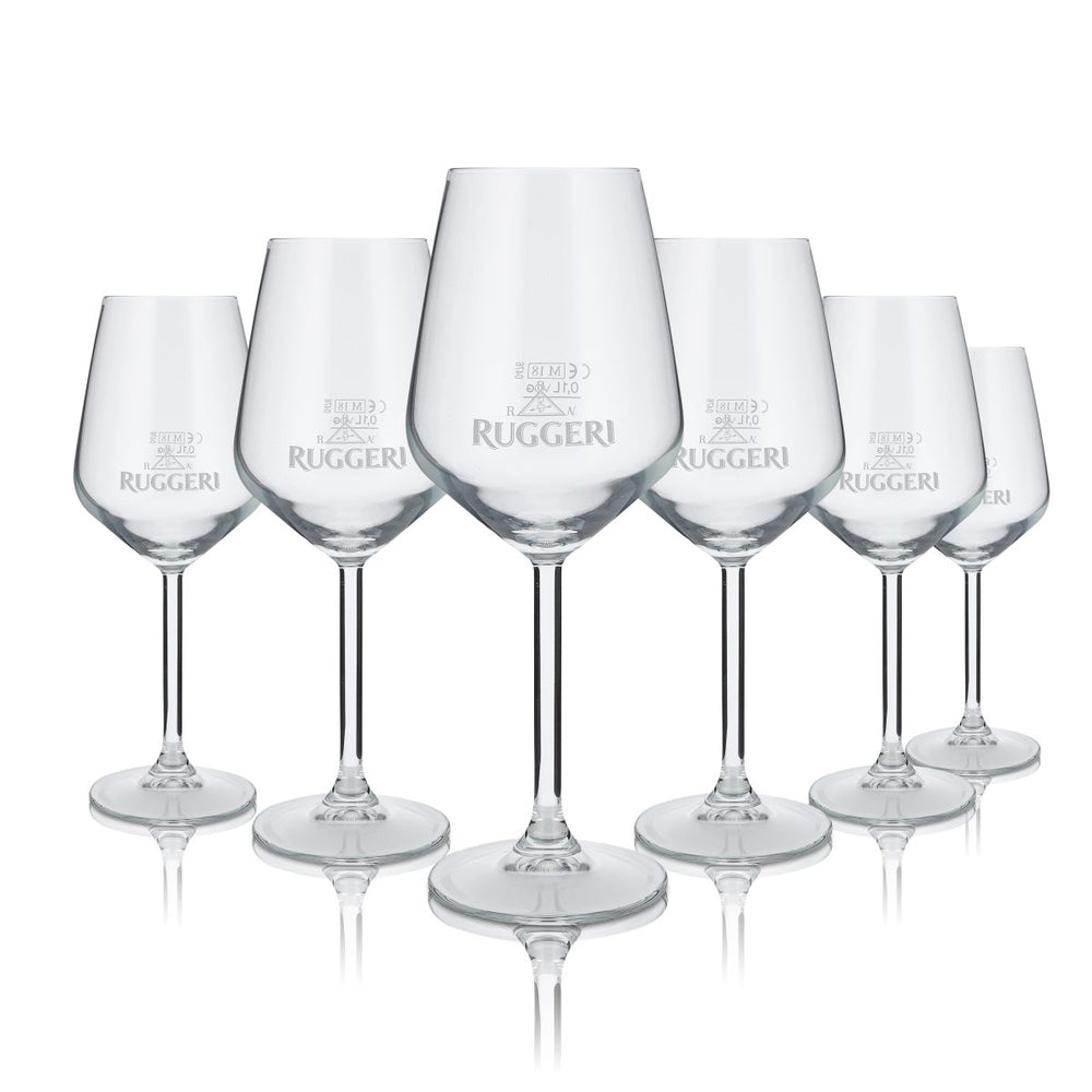 6x kieliszek Ruggeri 0,35l Prosecco wino musujące szampan aperitif kieliszek do wina VDG Paris 35