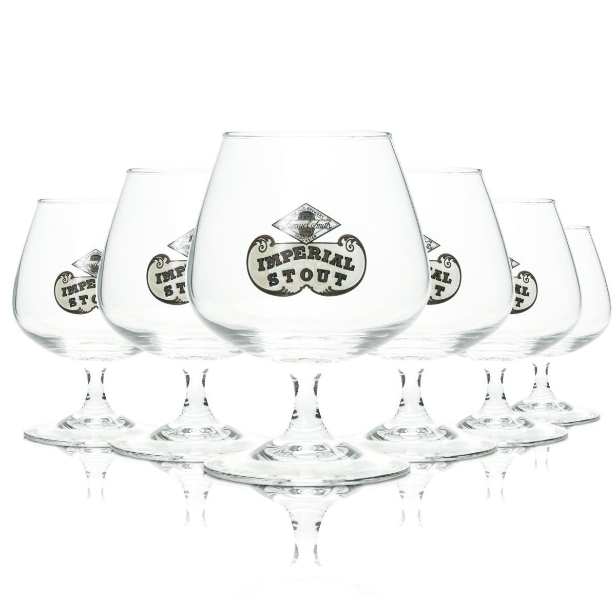 6x Samuel Smith Beer Glass 0,41l Goblet Craft Beer Imperial Stout Tulip Glasses UK