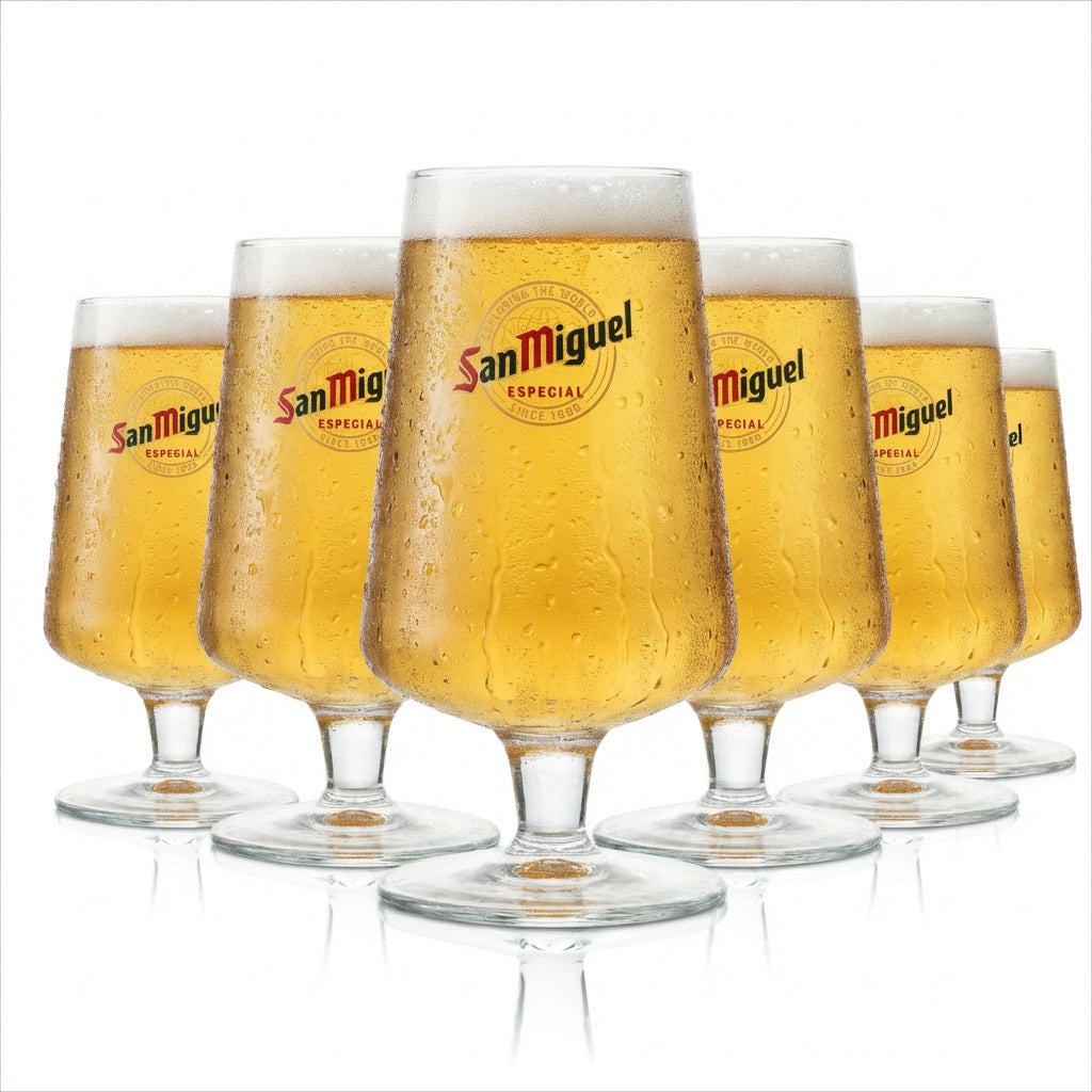6x szklanka do piwa San Miguel 0,3l Copa Especial Vaso Cerveza Pale Pilsen