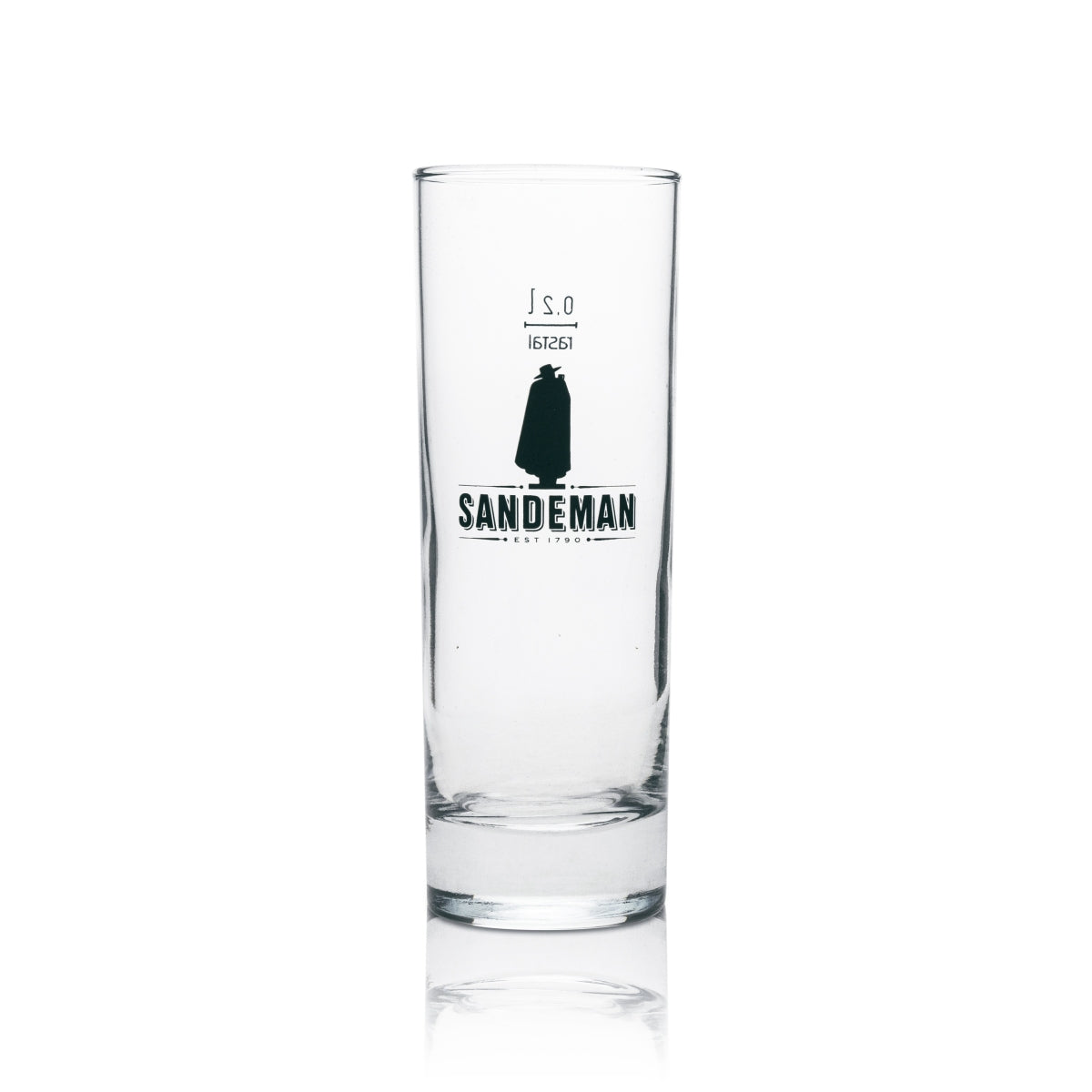 6x Sandeman kieliszek do wina long drink glass 200ml czarne logo – Widok 2