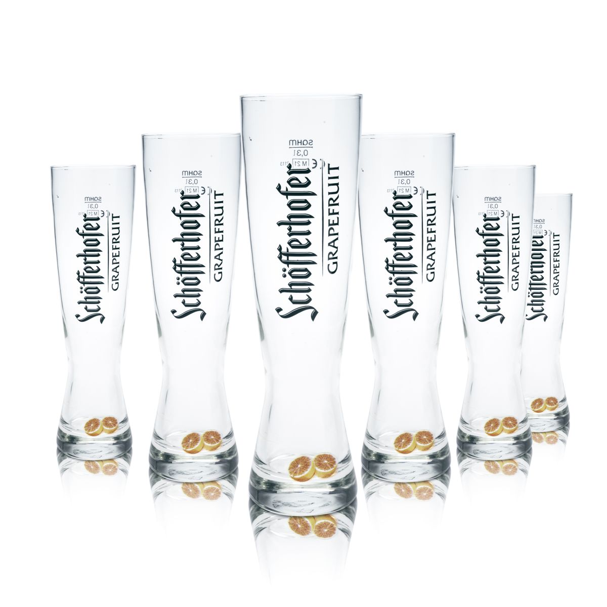6x szklanka do piwa pszenicznego Schöfferhofer 0,3 l Zestaw szklanek do piwa pszenicznego Grapefruit Gastro Eiche