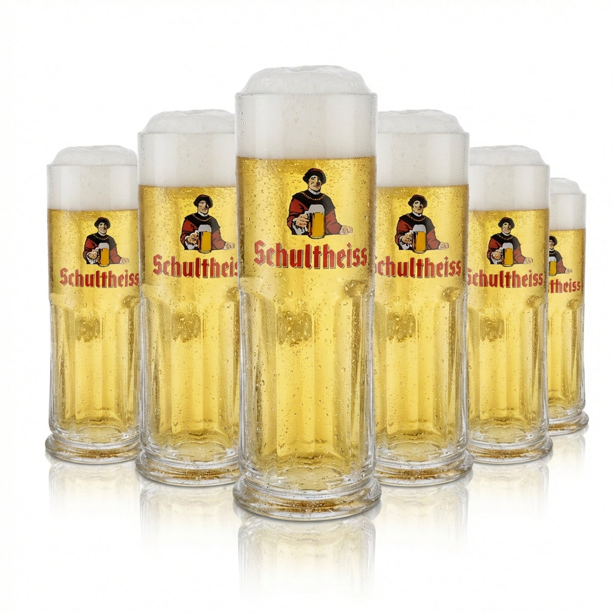 6x szkło Schultheiss 0.4l kufel do piwa zestaw szklanek browar gastro dąb