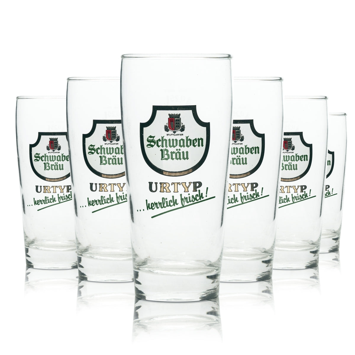 6x Schwaben Bräu szklanka do piwa 0,25l kufel Urtyp Willi szklanki Pils Export Schwaben