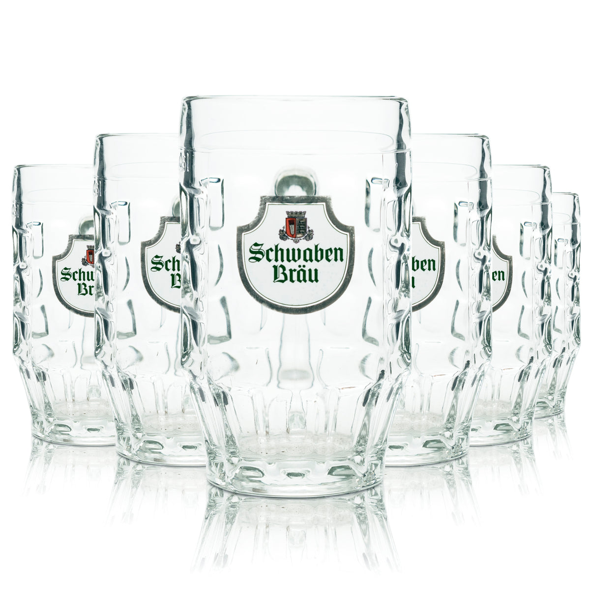 6x Szklanka do piwa Schwaben Bräu 0,5l kufel Seidel szklanki uchwyt kufle browar Piwo – Widok 4