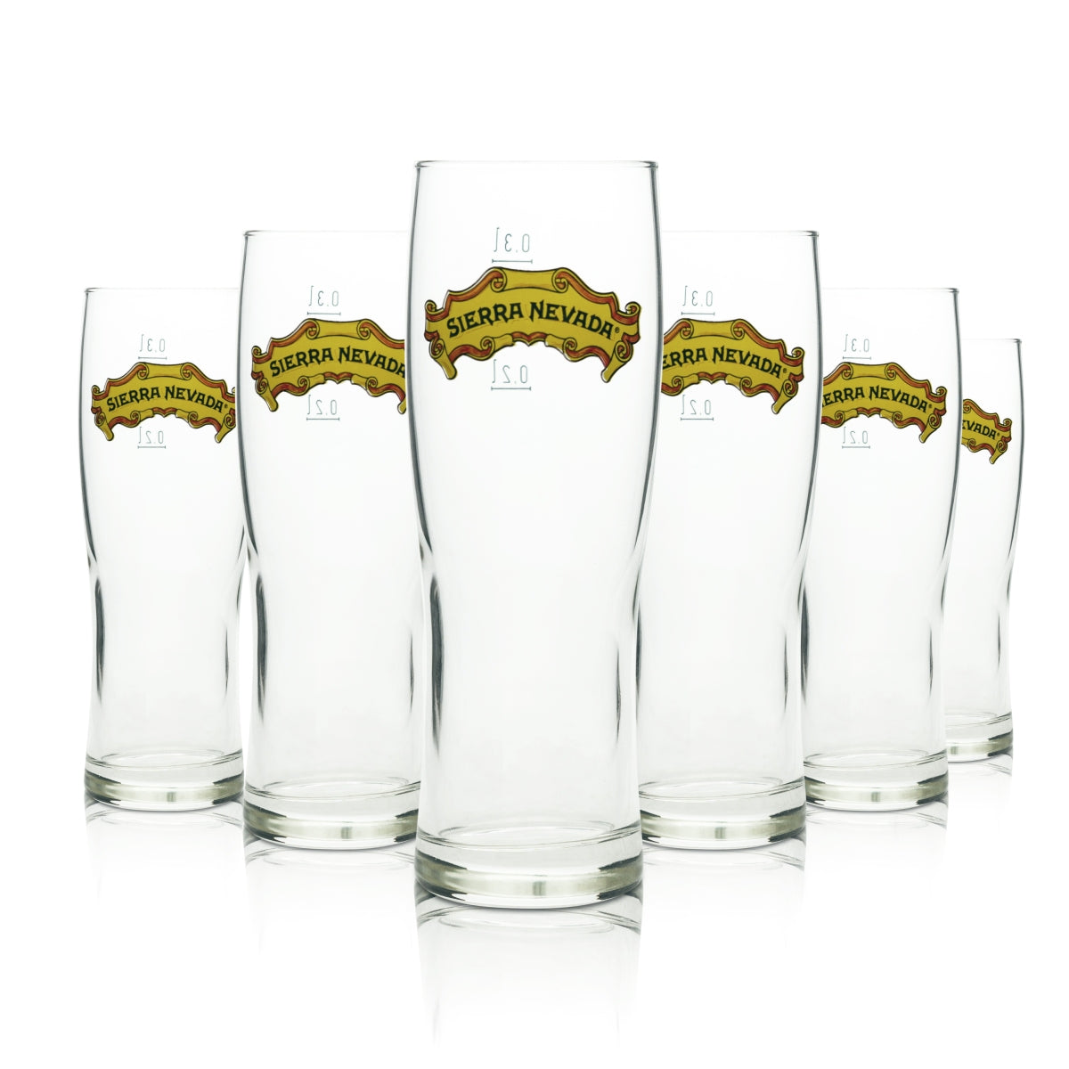 6x Sierra Nevada Beer Glass 0,3l Mug American Pint Glasses Beer Cup Craft Texas