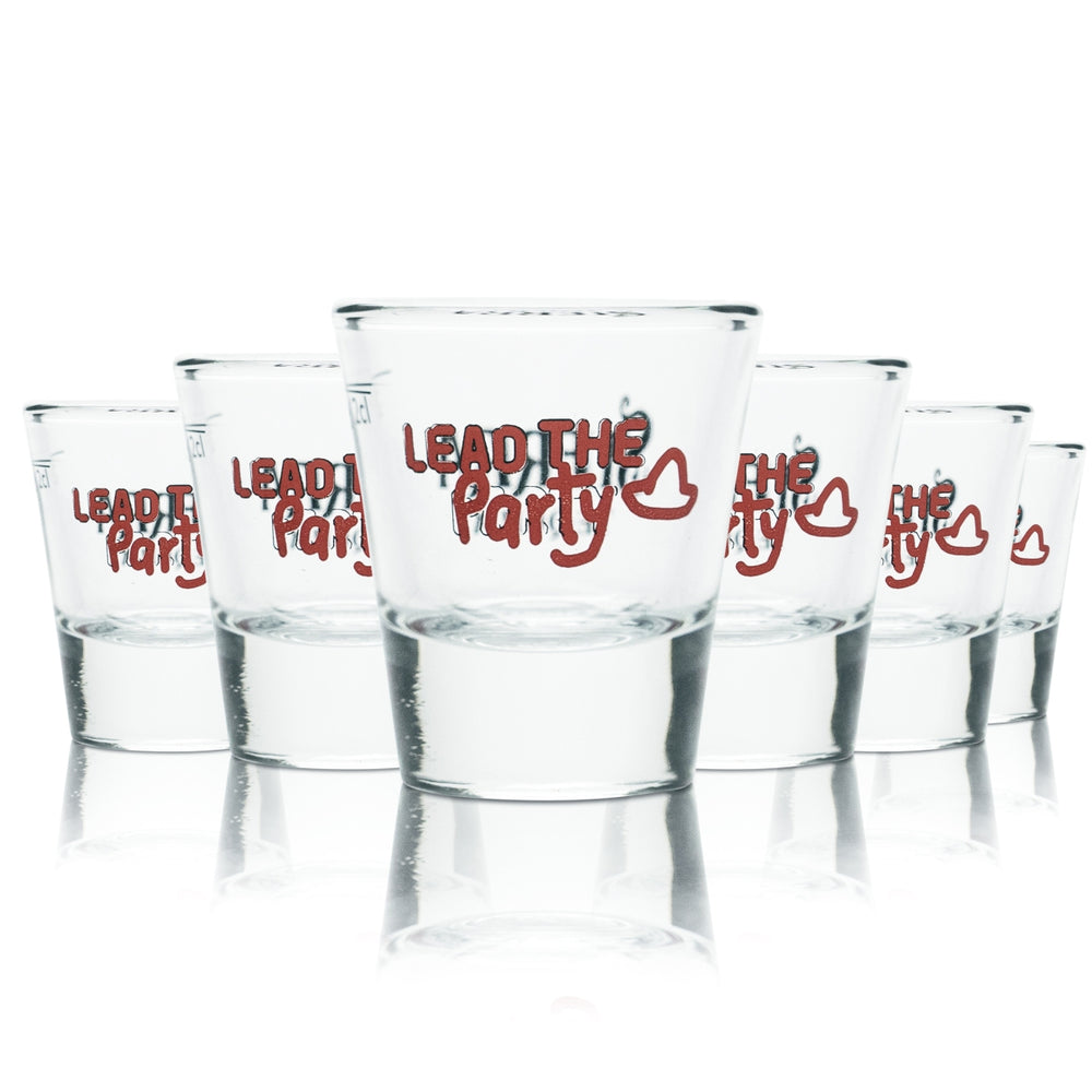 6x Sierra Tequila Shot Short Glasses 2cl Stamper Liquor Glass "Lead the Party"