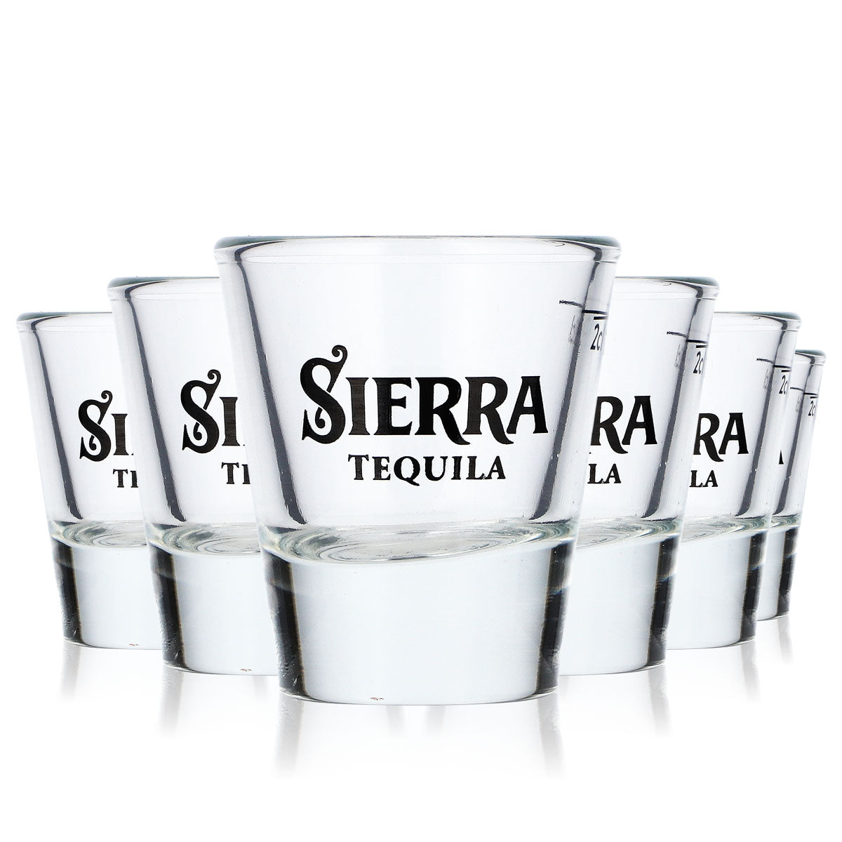6x Sierra Tequila Tequila Szklanka Stamper Krótka szklanka 2 cl tylko logo
