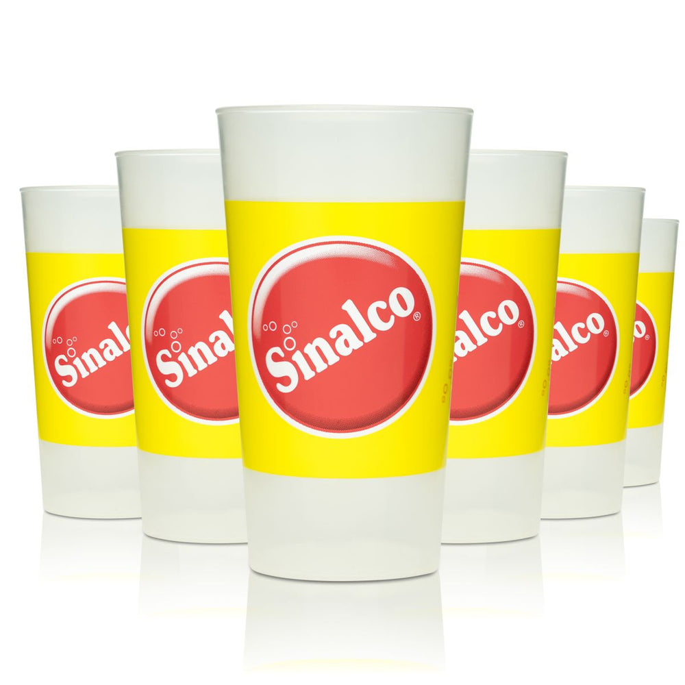 6x Sinalco plastikowe kubki wielokrotnego użytku szklane 0,3l twarde plastikowe szklanki do napojów bezalkoholowych lemoniada