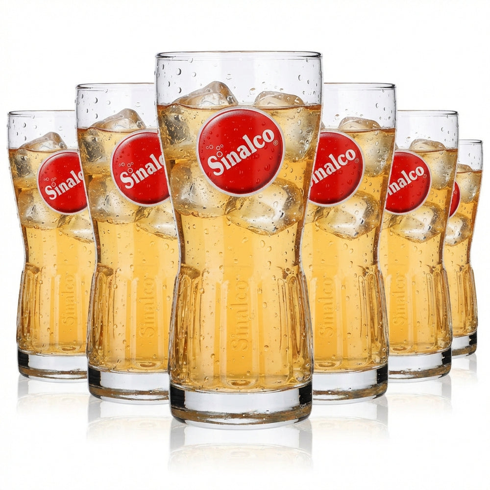 6x szklanki Sinalco Relief Limoglas 0,5 l, kubek z okrągłym logo Rastal