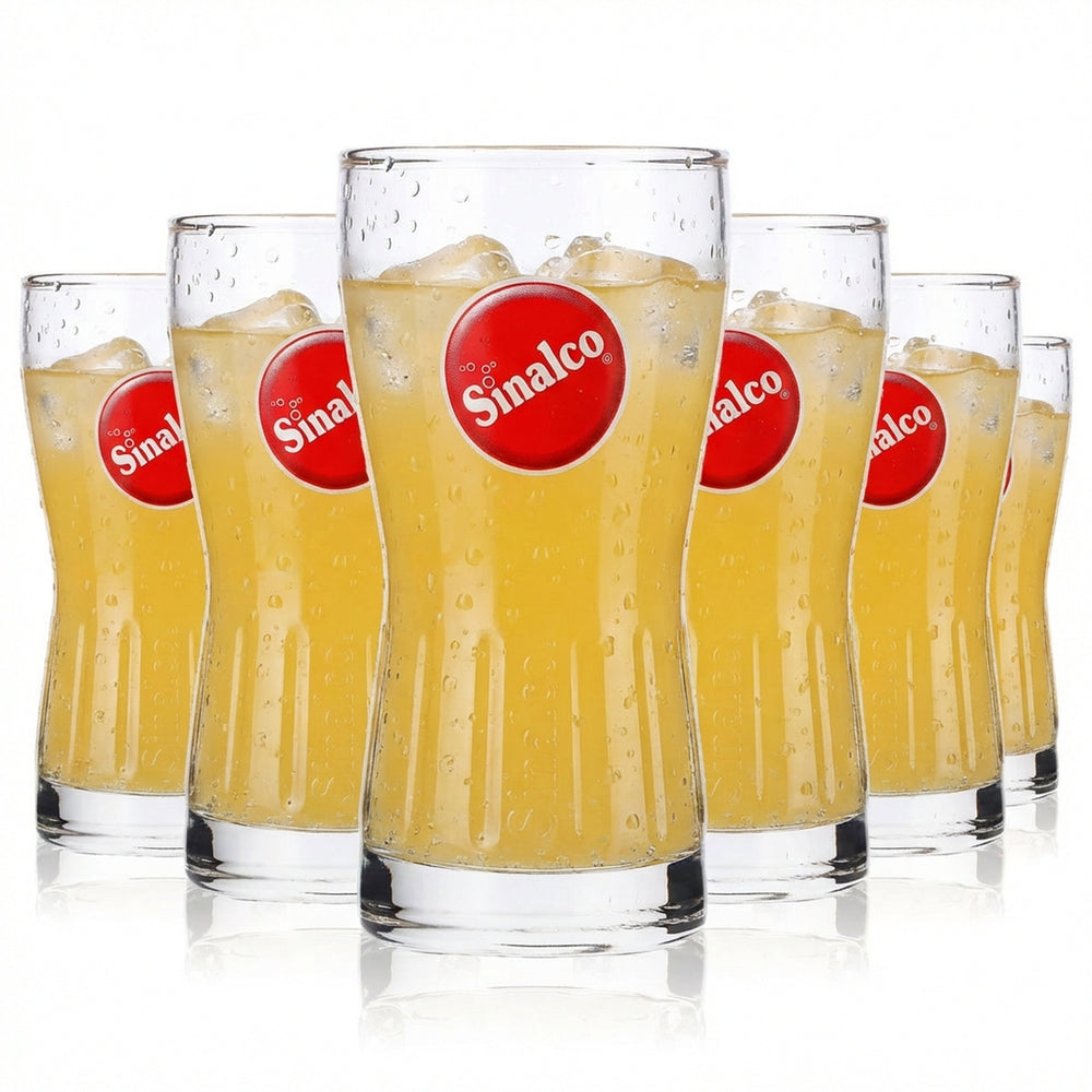 6x Sinalco Napój bezalkoholowy Szklanka 0,1 l Szklanki Szklanka do lemoniady Kubek Kontur