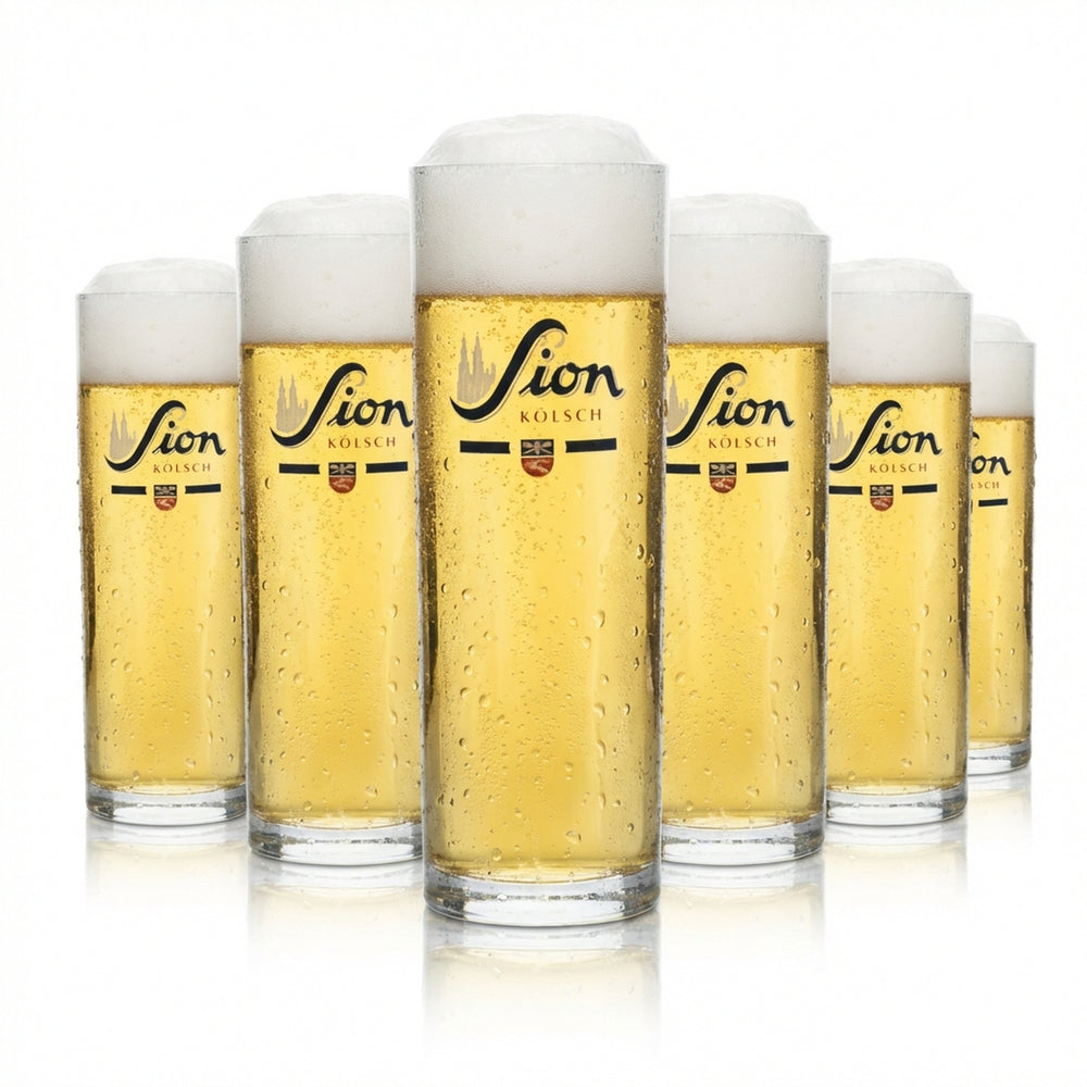 6x Szklanka do piwa Sion 0,3l Kölsch Stange Szklanki Tulip Mug Willi Cologne Rastal Beer