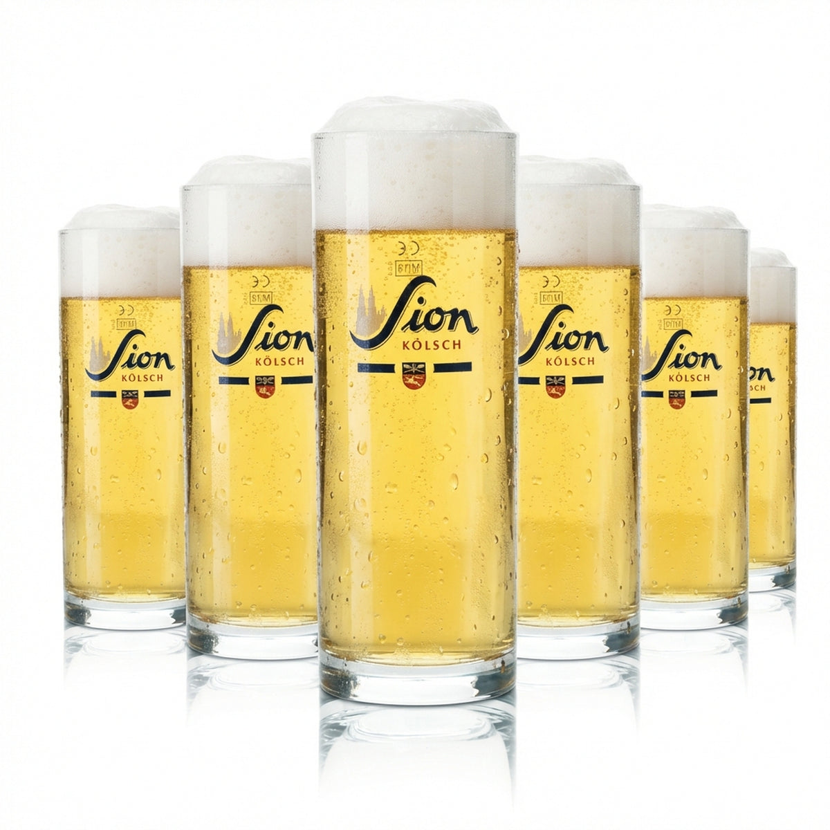 6x Sion Szklanka do piwa 0,4l Kölsch Stange Szklanki Tulip Mug Willi Cologne Rastal Beer