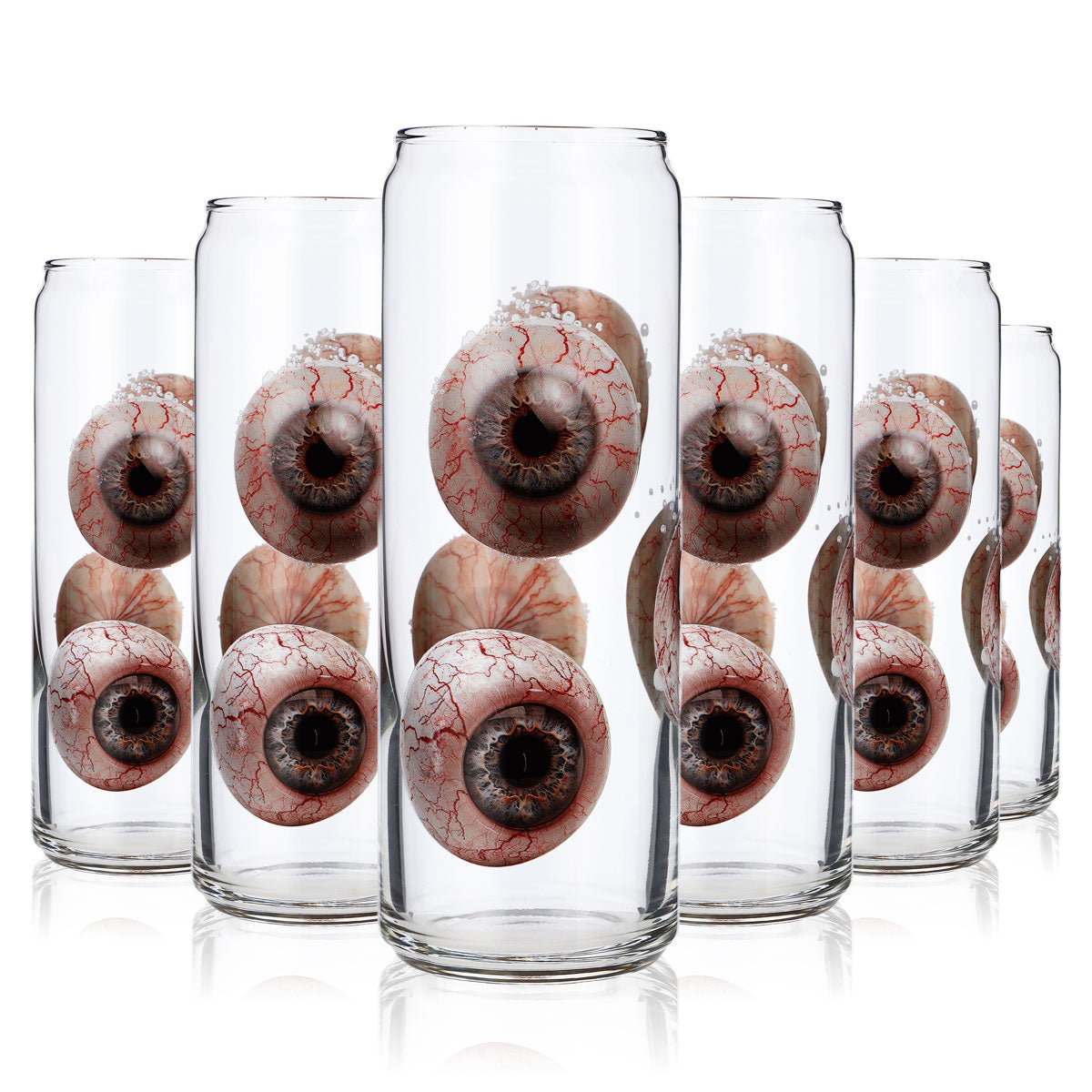 6x szklanka Sipply z motywem Halloween Oczy jako nadruk UV Can Glass 370ml