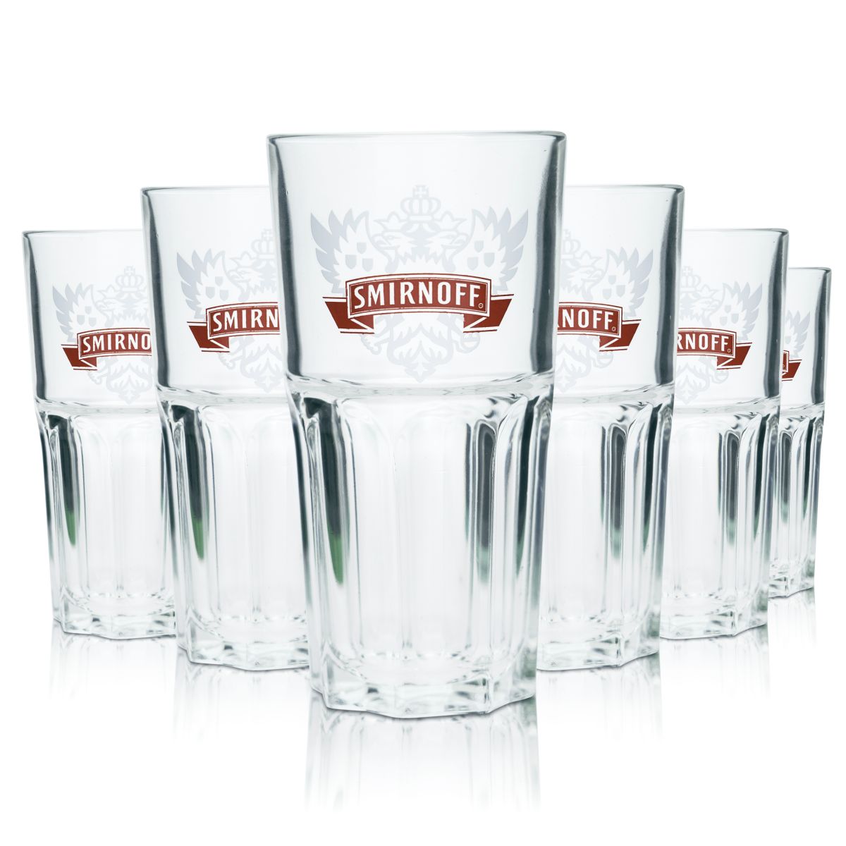 6x Szklanka Smirnoff 0,3l long drink Zestaw szklanek koktajlowych Stapelbaer Gastro