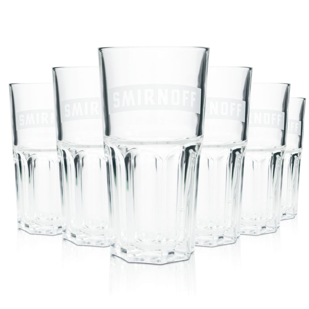 6 szklanek Smirnoff 0,3l do long drinków Szklanki do koktajli Wódka Moscow Mule Martini