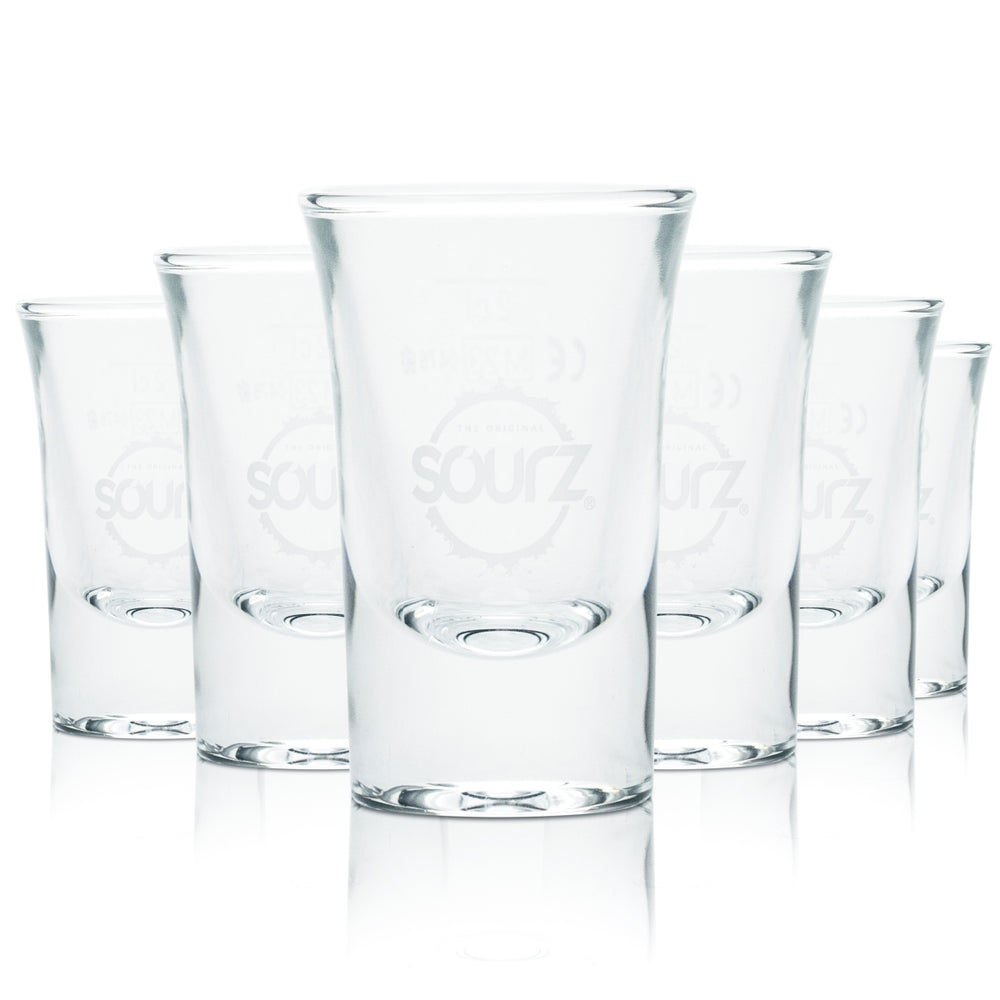 6x Sourz Szklanka 2 cl Krótka szklanka do shotów Szklanki gastronomiczne Kalibrowane Whiskey Apple Berry