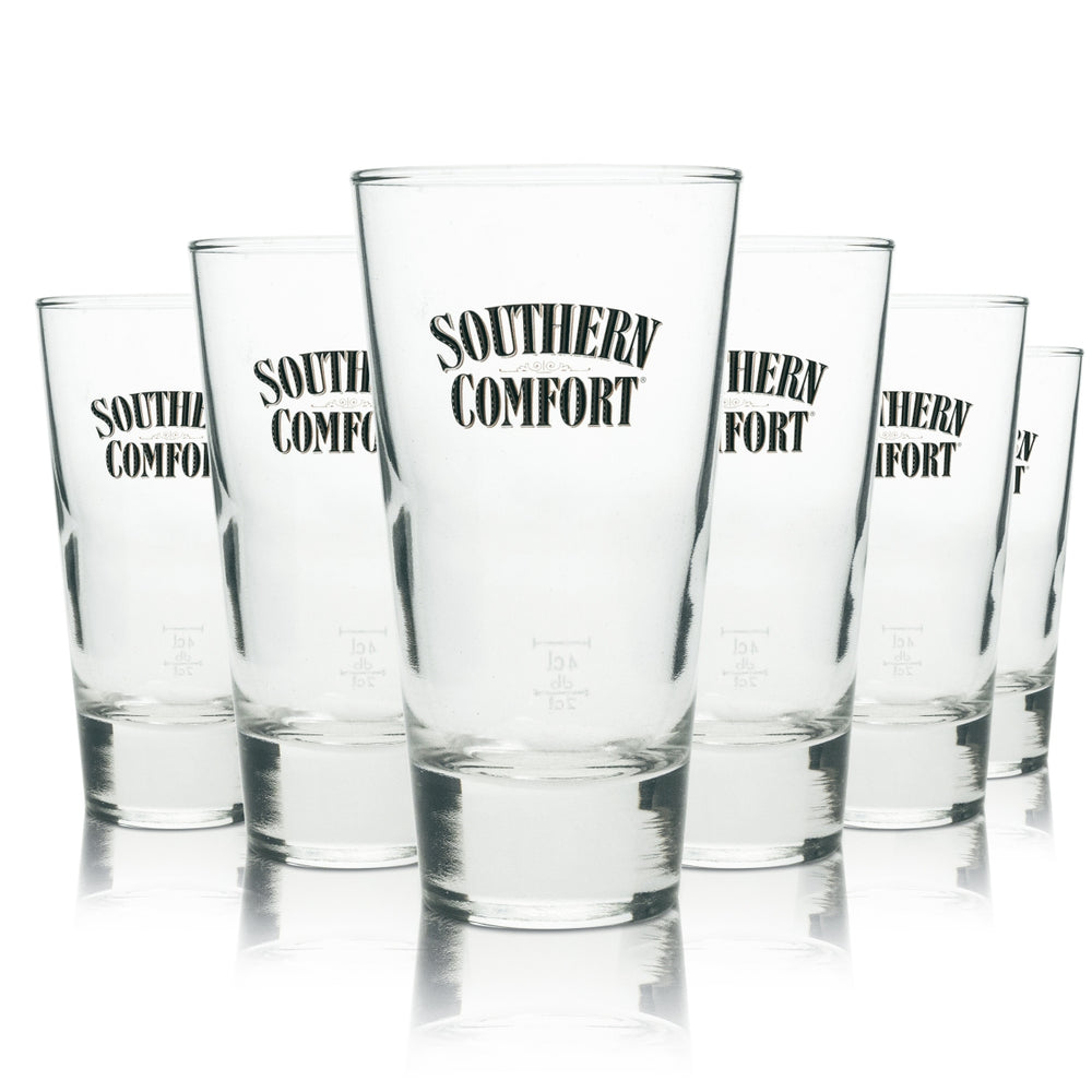 6x Szklanka do whiskey Southern Comfort long drink brązowe logo