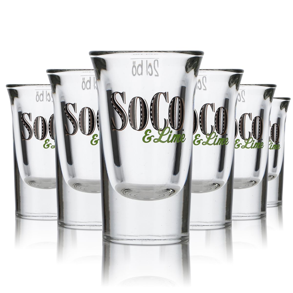 6x Southern Comfortt Szklanka Szklanki do shotów Stamper KurzerSOCO & Lime