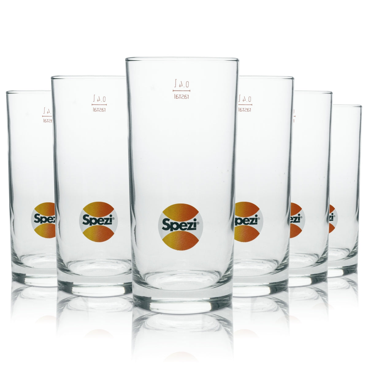 6 szt. szklanek do napojów bezalkoholowych Spezi, typu long drink, 0,4 l, wzór Rastal