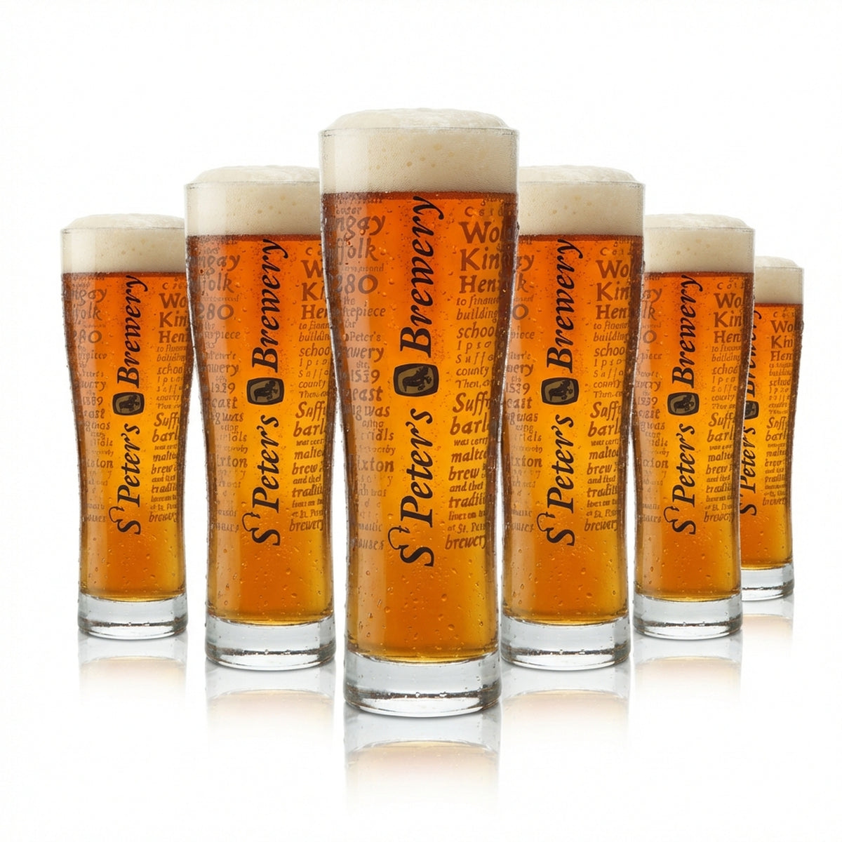 6x Szklanka do piwa St. Peter's Brewery 0.5l Goblet Tulip Glasses Pint Beer Gastro